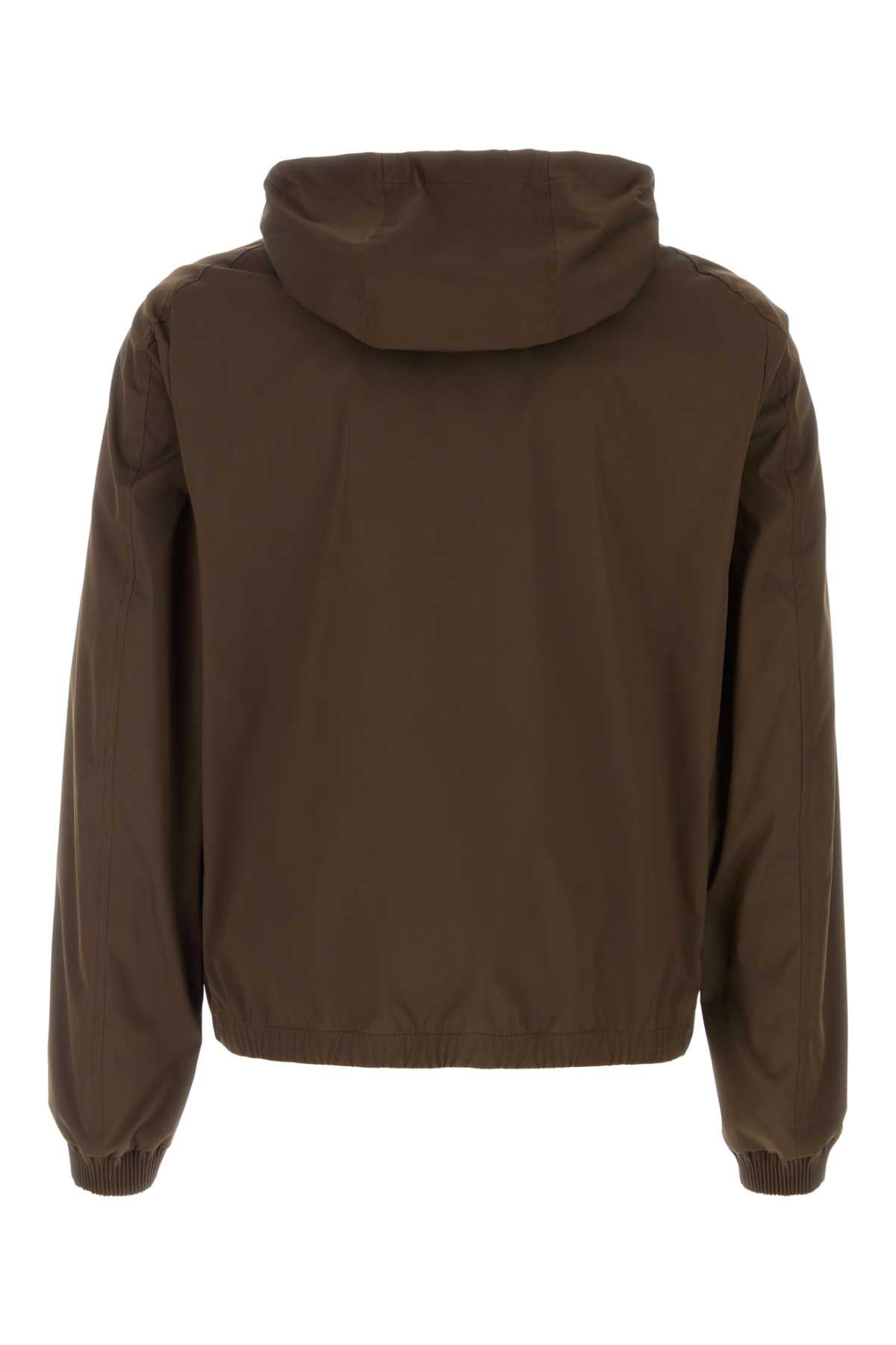 Chocolate Stretch Polyester Albori Jacket Moro Giubbini