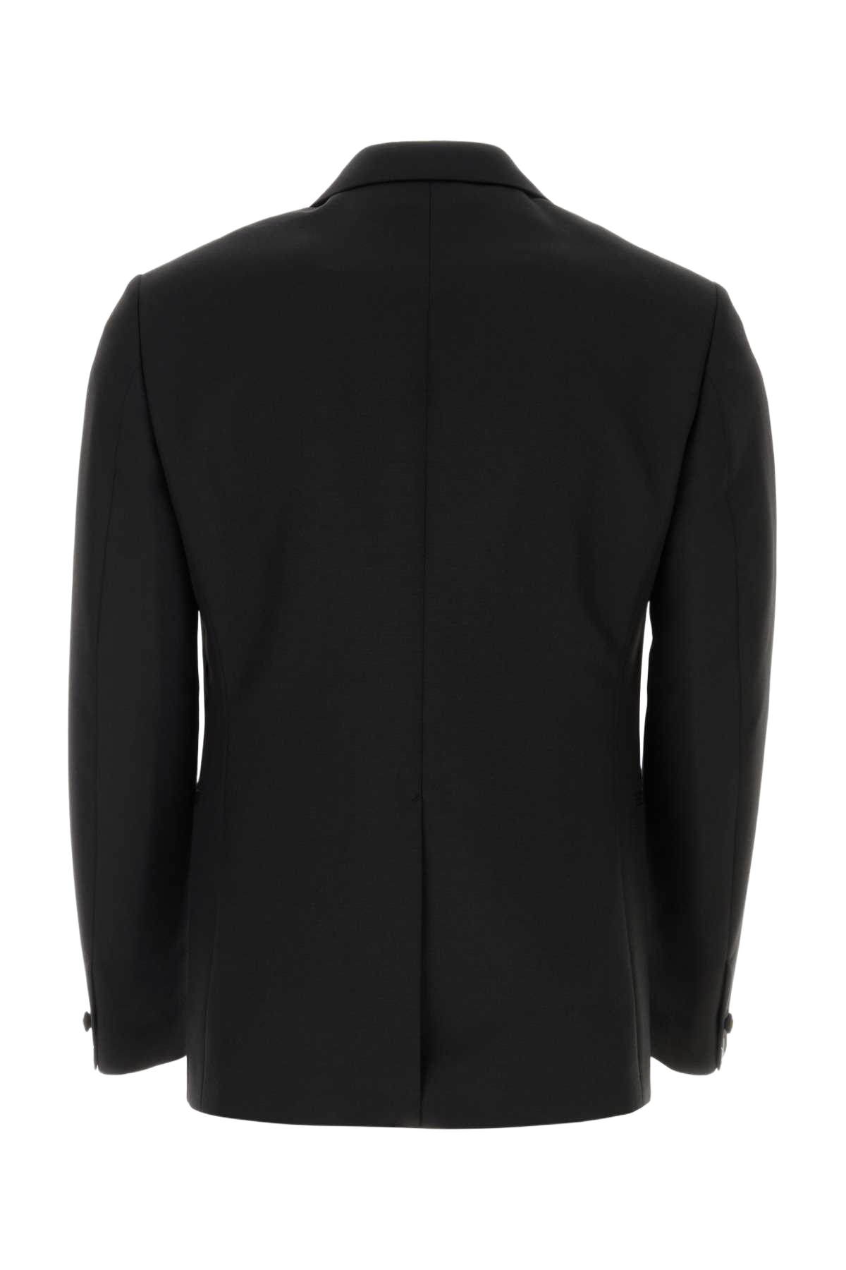 Black Wool Blend Blazer Giacche E Gilet