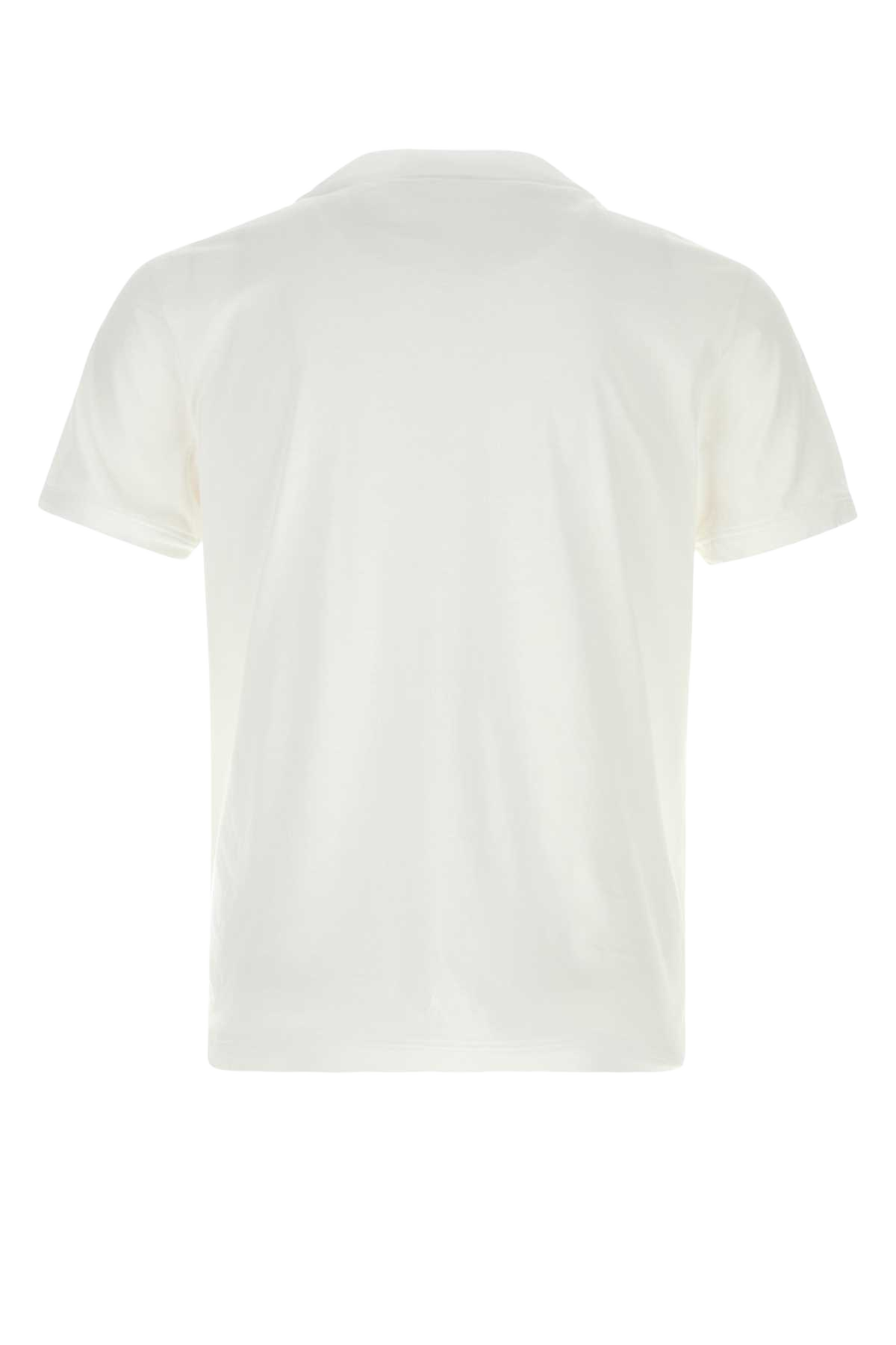 White Cotton T-Shirt Bianco Exterior