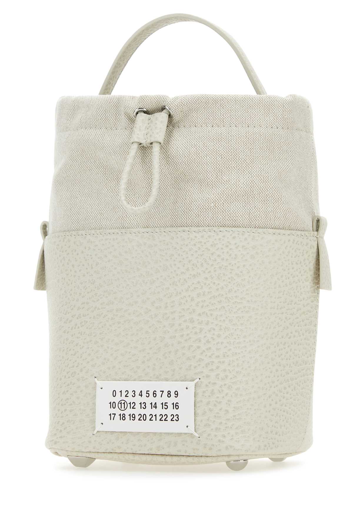 Chalk Leather And Canvas Mini 5ac Bucket Bag H9677 Borse A Secchiello