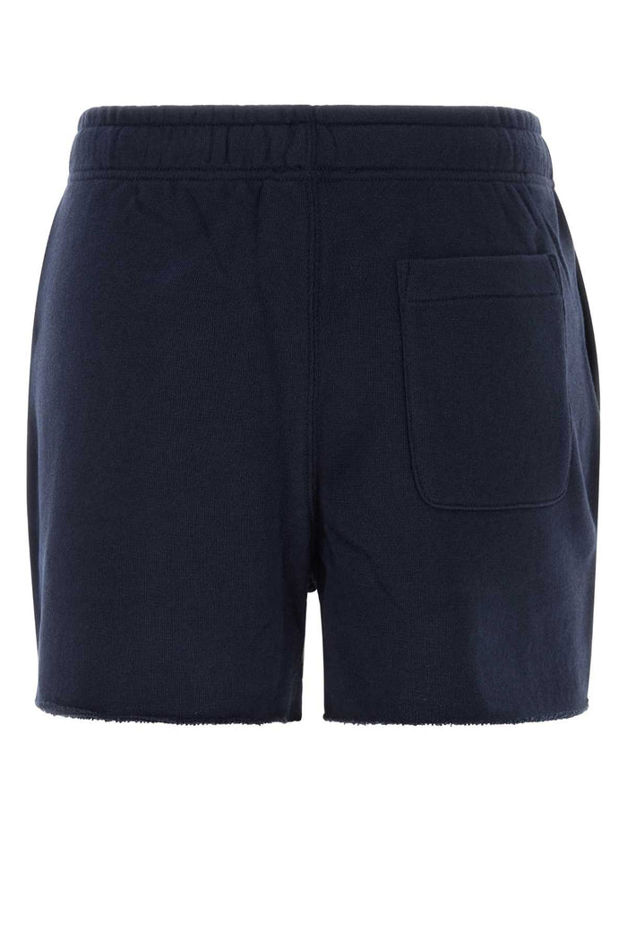 Midnight Blue Cotton Blend Shorts 004 Exterior: Polyester