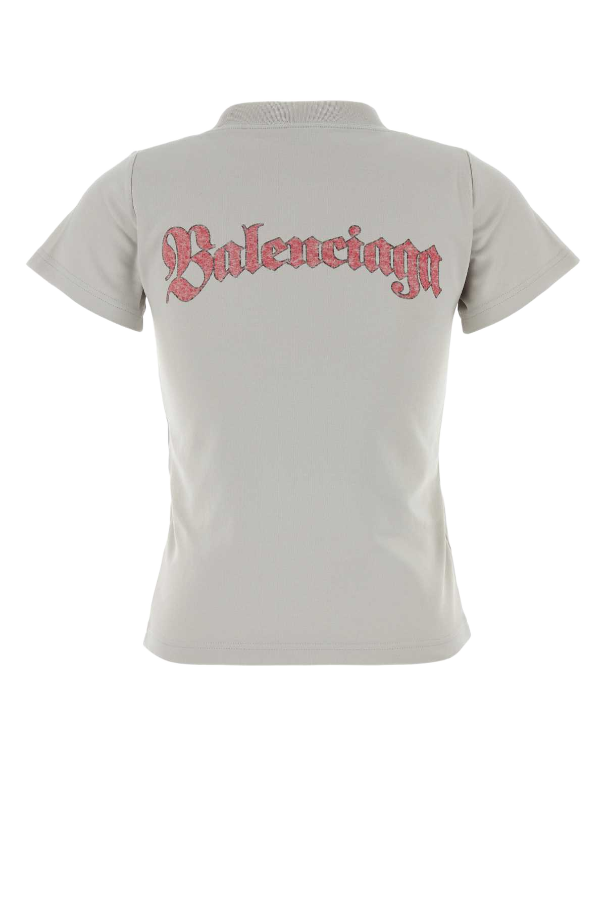 Light Grey Cotton T-Shirt Dirty White Exterior