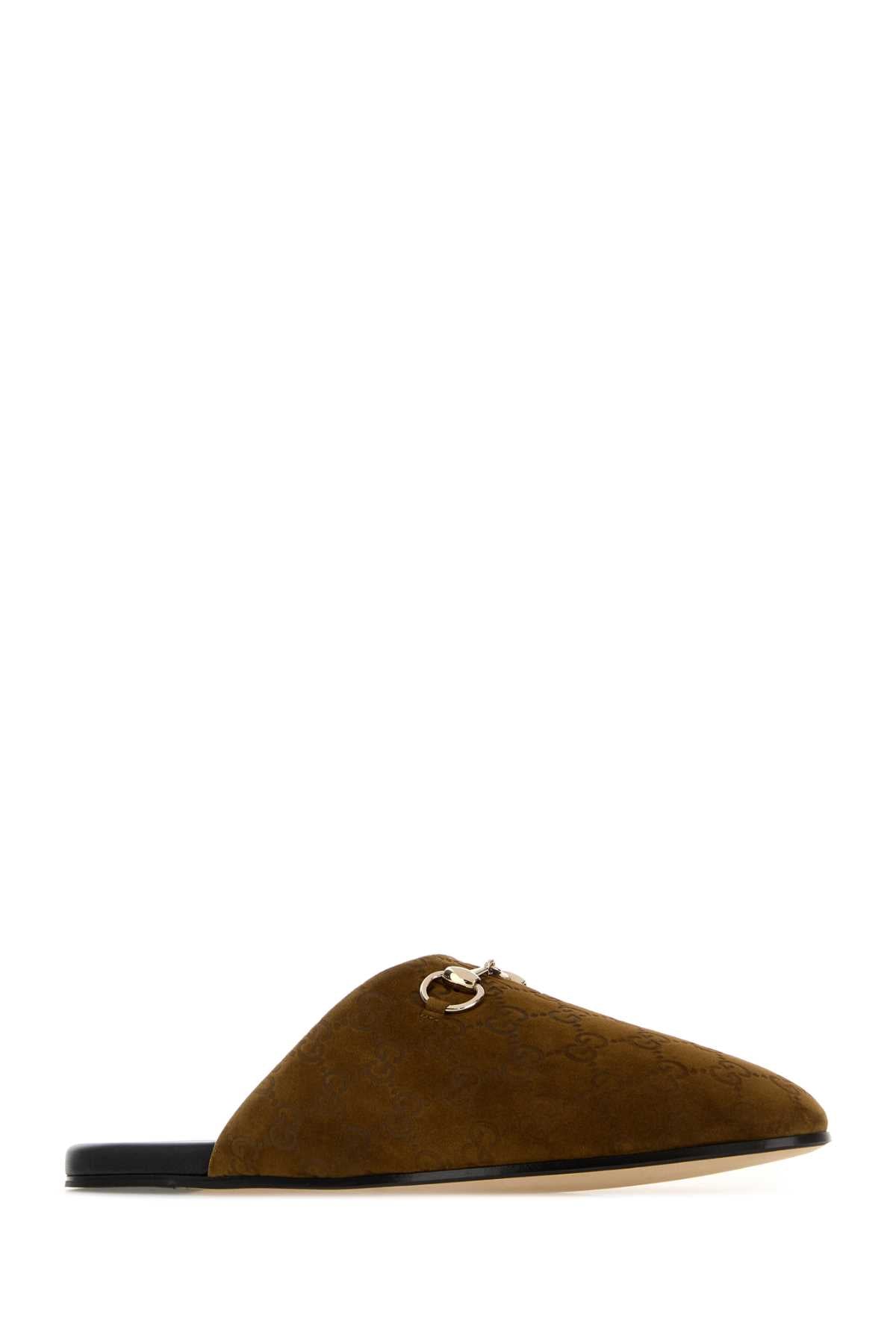 Camel Suede Slippers Pepperbrown