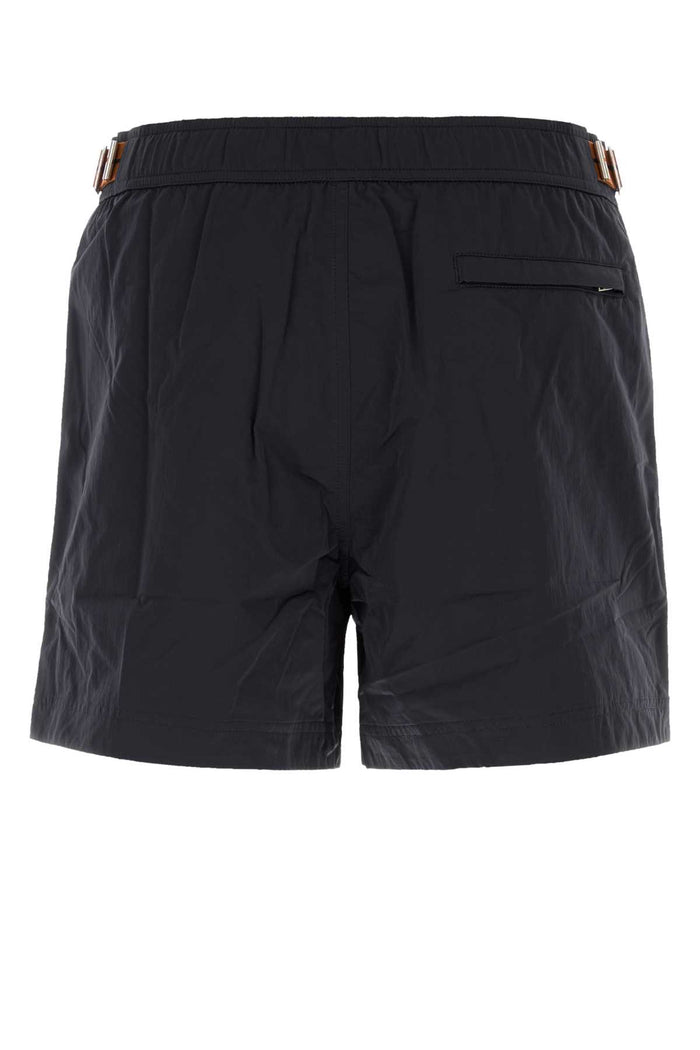 Navy Blue Nylon Swimming Shorts B09 Costumi Da Bagno
