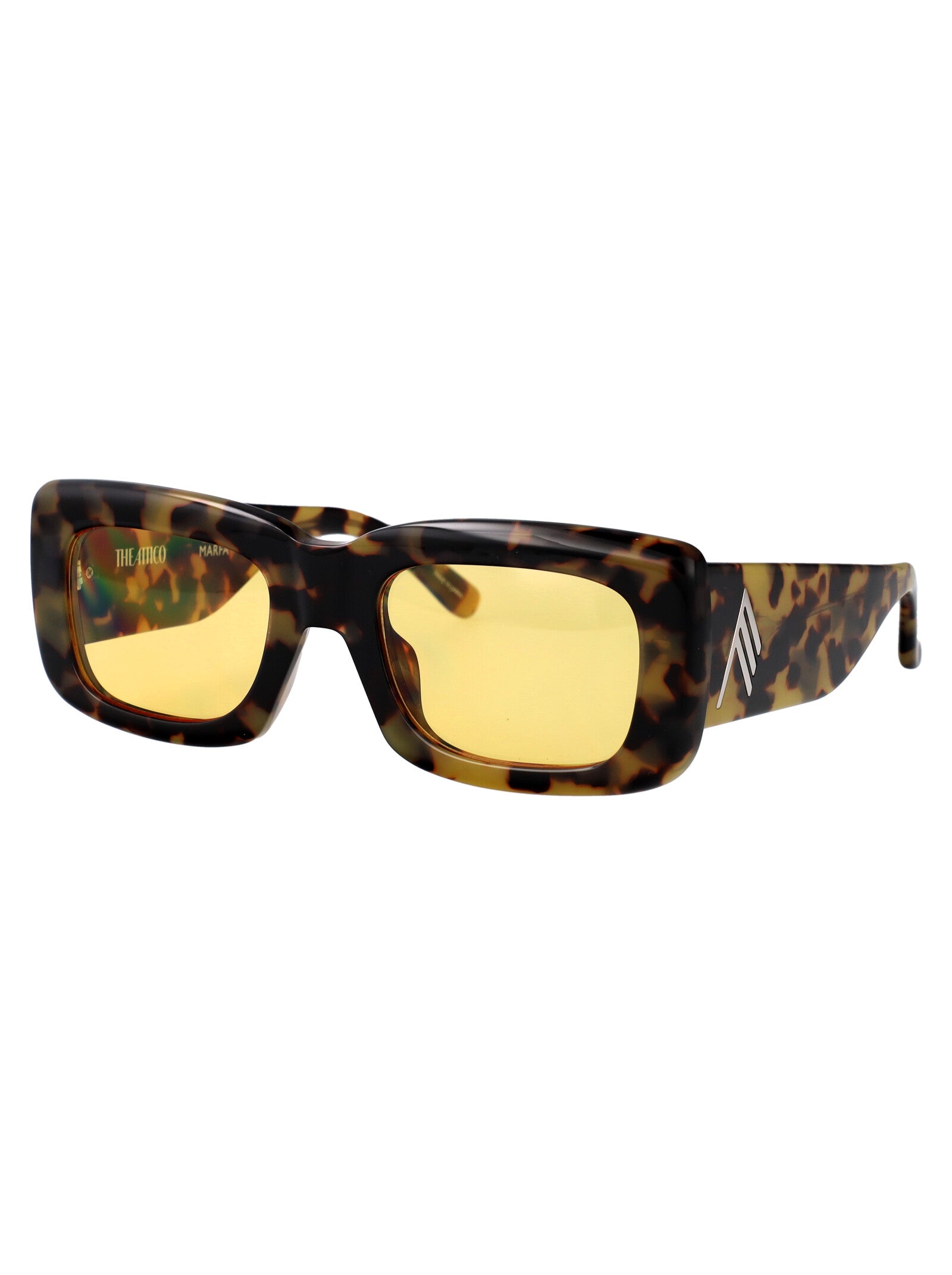 Attico3c28sun C28 T-shell/silver/yellow Acetate Sunglasses