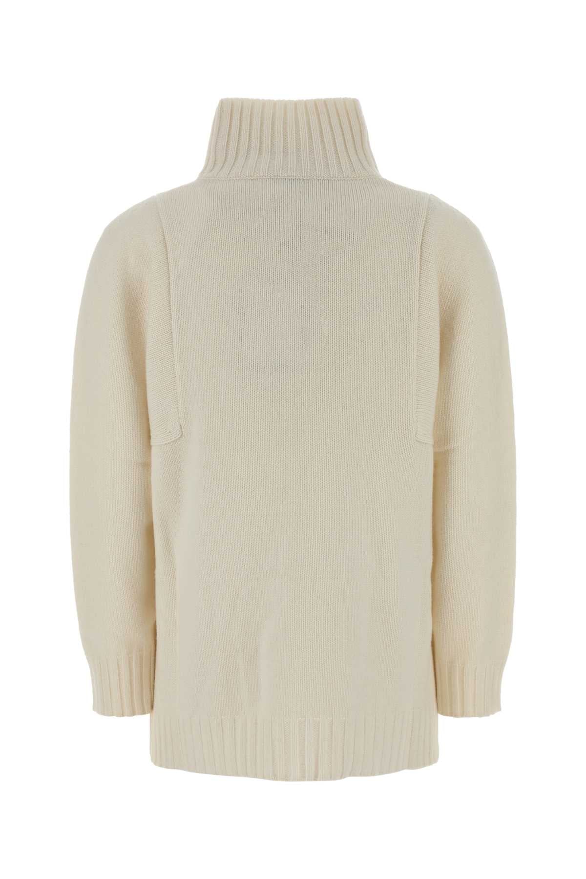 White Cashmere Aceti Sweater Bianco Exterior: Maglieria