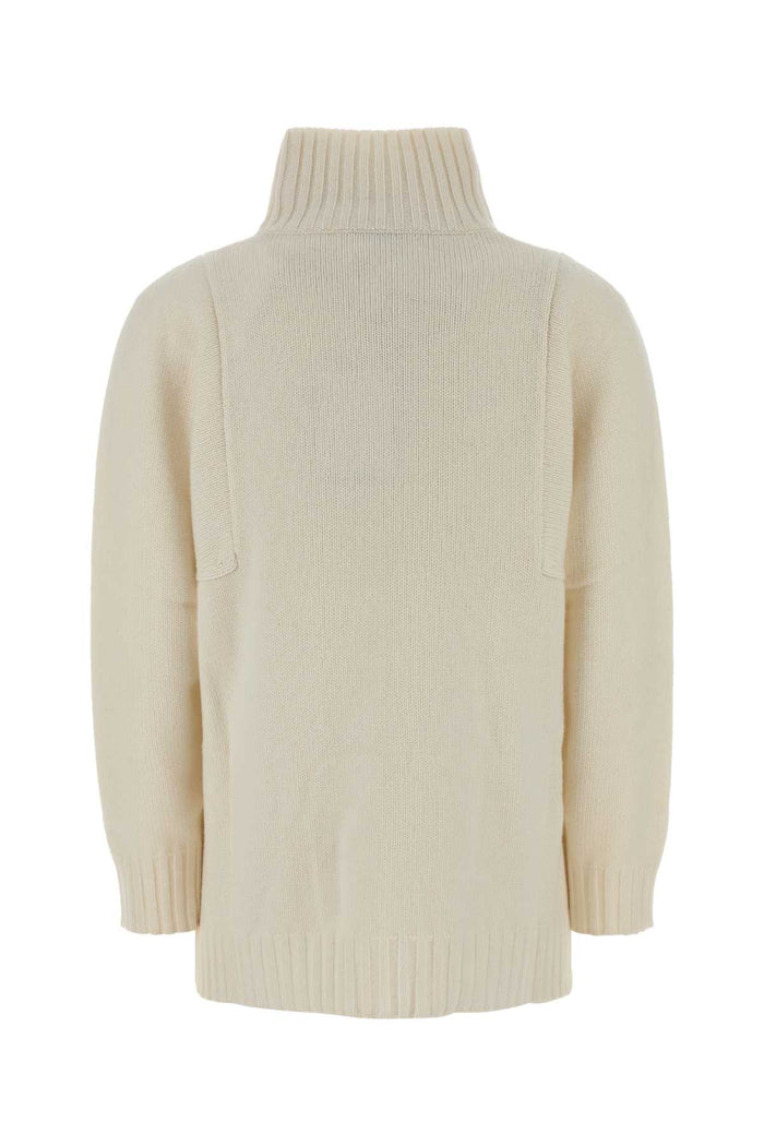 White Cashmere Aceti Sweater Bianco Exterior: Maglieria