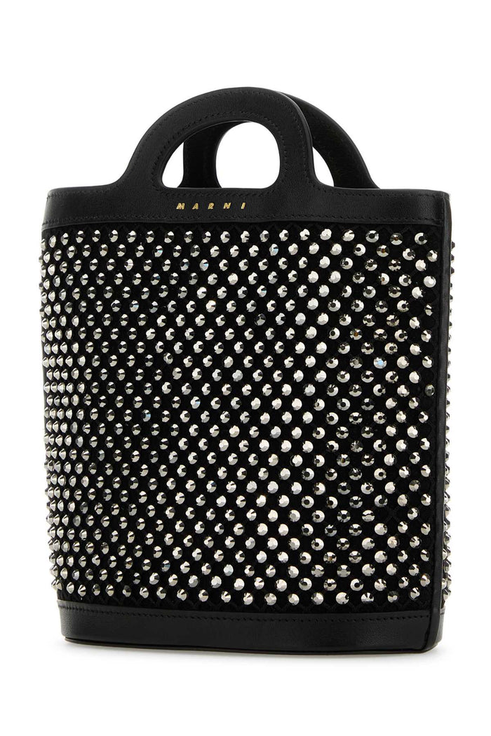 Embellished Mesh Nano Tropicalia Handbag Black Borse A Mano