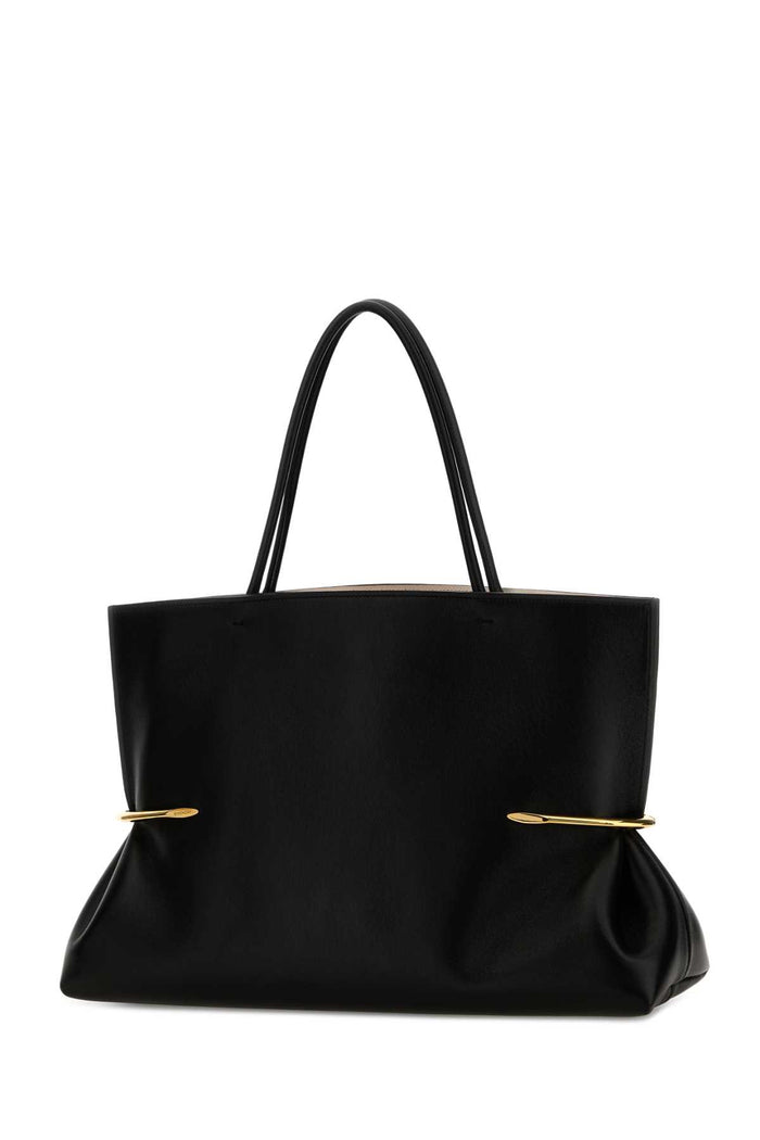 Black Leather East West Shoulder Bag Borse A Mano