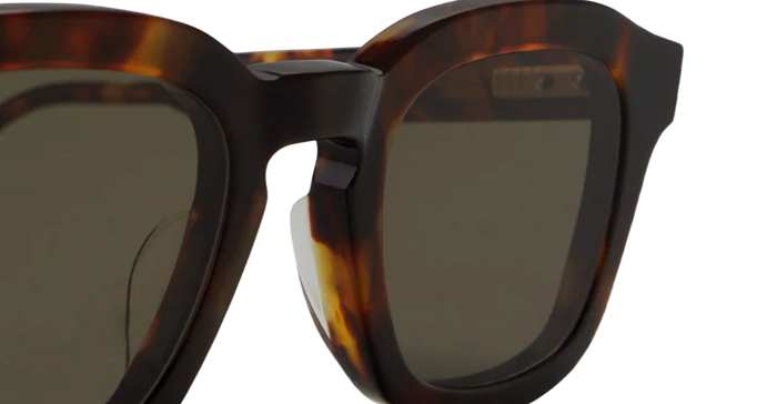 Rectangular - Dark Brown Acetate Sunglasses