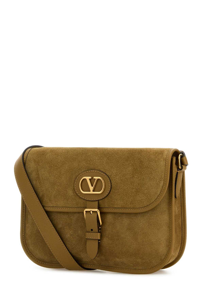 Beige Suede Antibes Crossbody Bag Havanabeige Cowhide - Bos Taurus Borse A Tracolla