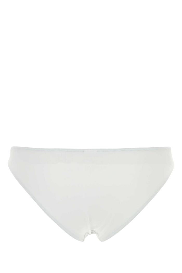 White Stretch Nylon Bikini Bottom Blancn Exterior: Elastane Costumi Da Bagno