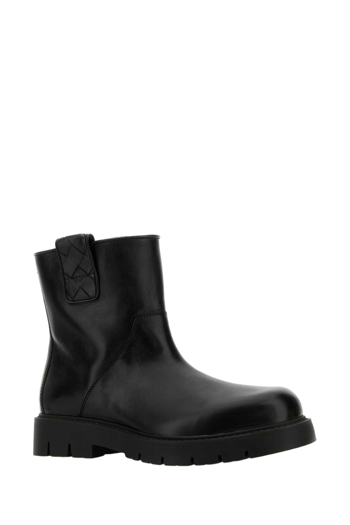 Black Leather Haddock Ankle Boots Stivali