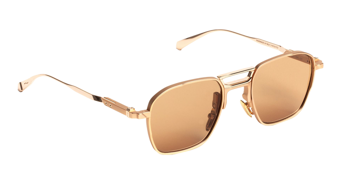Apex 07 - C3 Rose Gold Light Brown Lens Nd Titanium Sunglasses