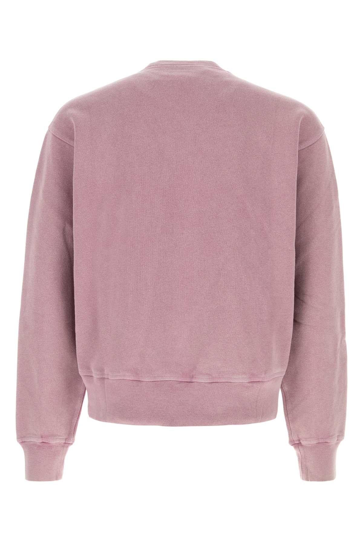 Antiqued Pink Cotton Sweatshirt Gentlemens Star Fleece Exterior: Felpe