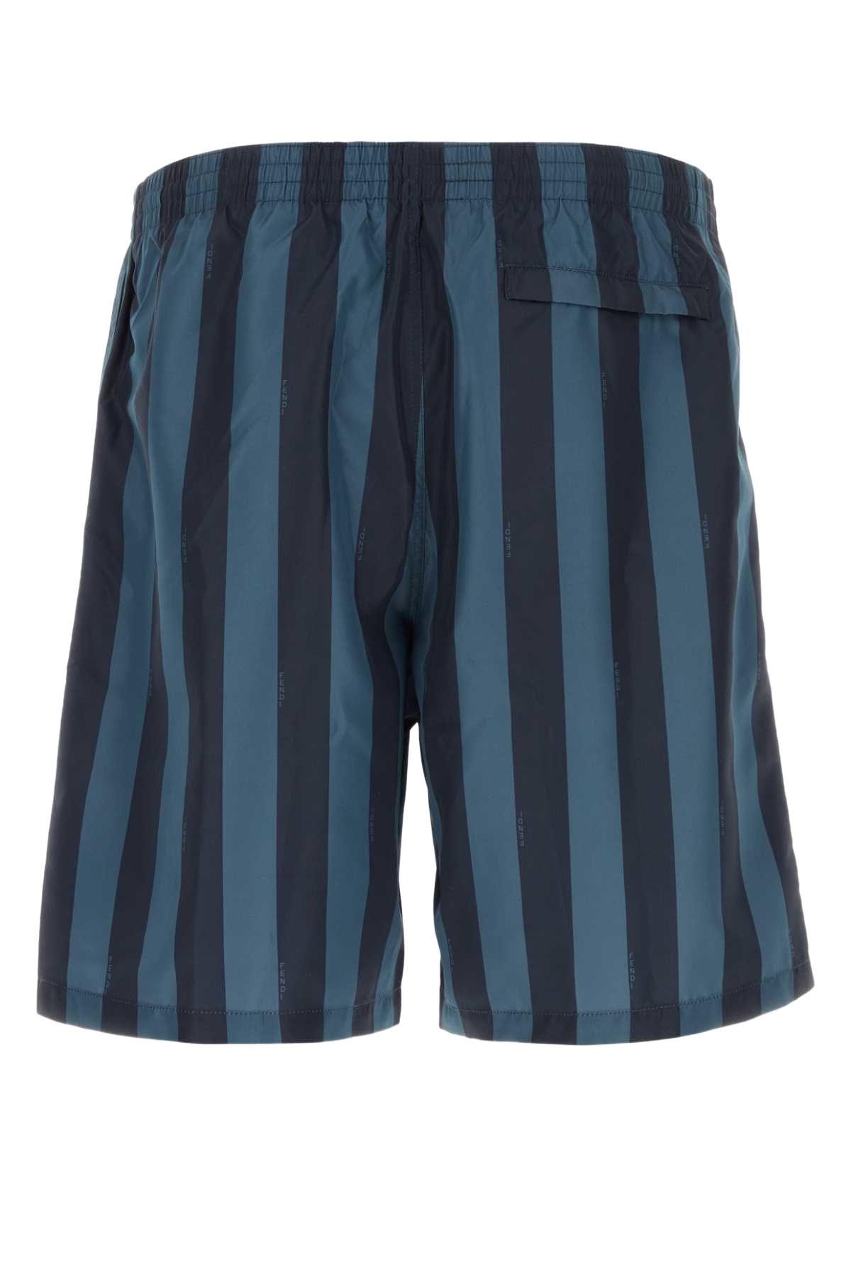 Printed Polyester Swimming Shorts Blu Notte Indaco Exterior: Costumi Da Bagno