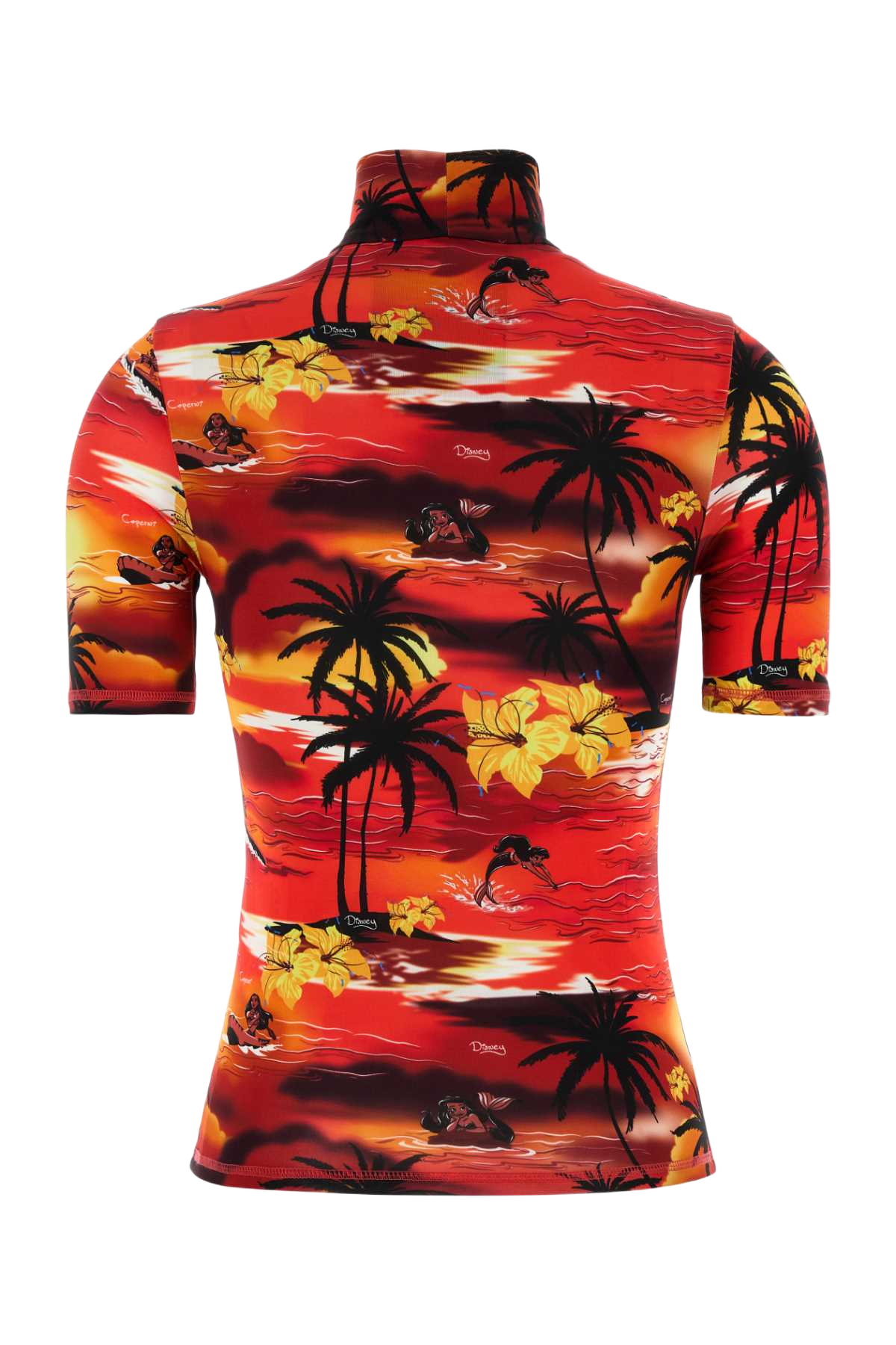 Printed Stretch Viscose Coperni X Disney T-Shirt Printredtropical Exterior: Elastane