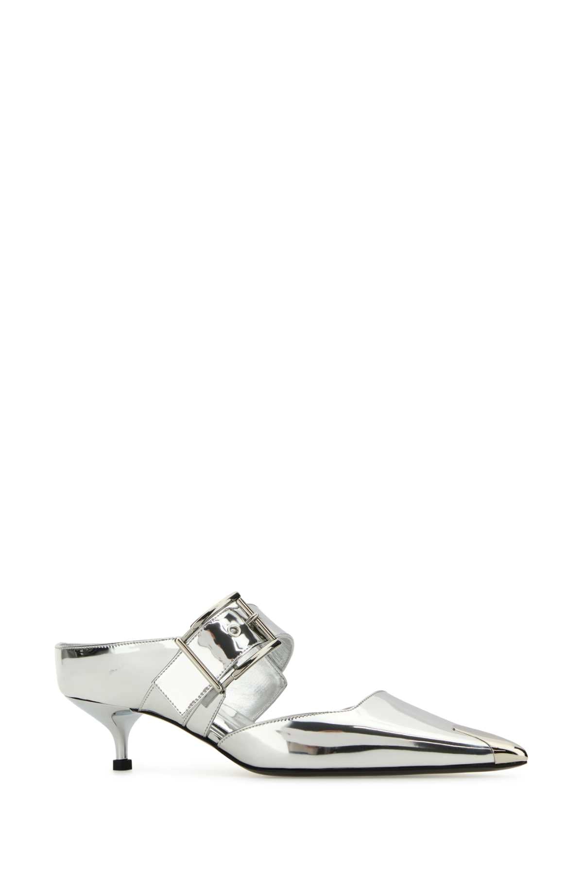 Silver Leather Punk Pumps Silversilver Scarpe Con Tacco