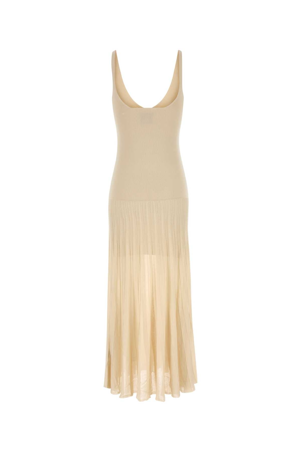 Sand Stretch Cotton Blend Velma Dress Lightbeige Abiti