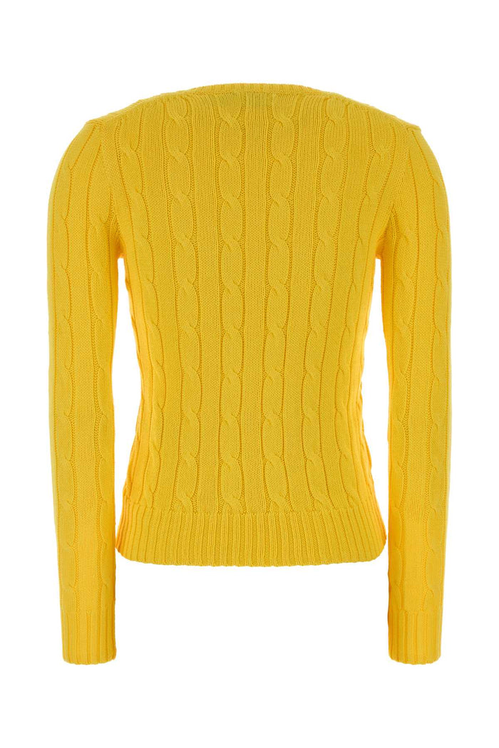 Yellow Cotton Sweater Traineryellow Exterior: Maglieria