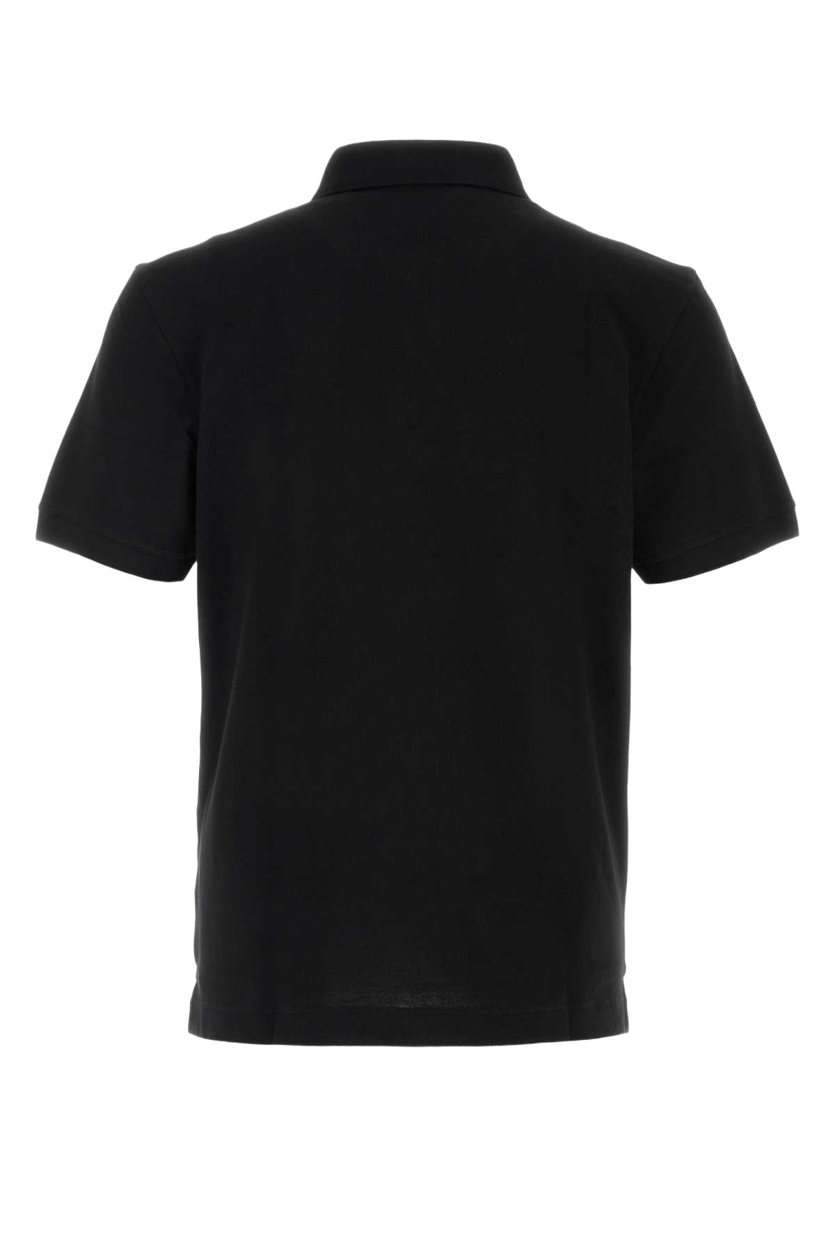 Black Piquet Polo Shirt Exterior: Cotton T-shirt