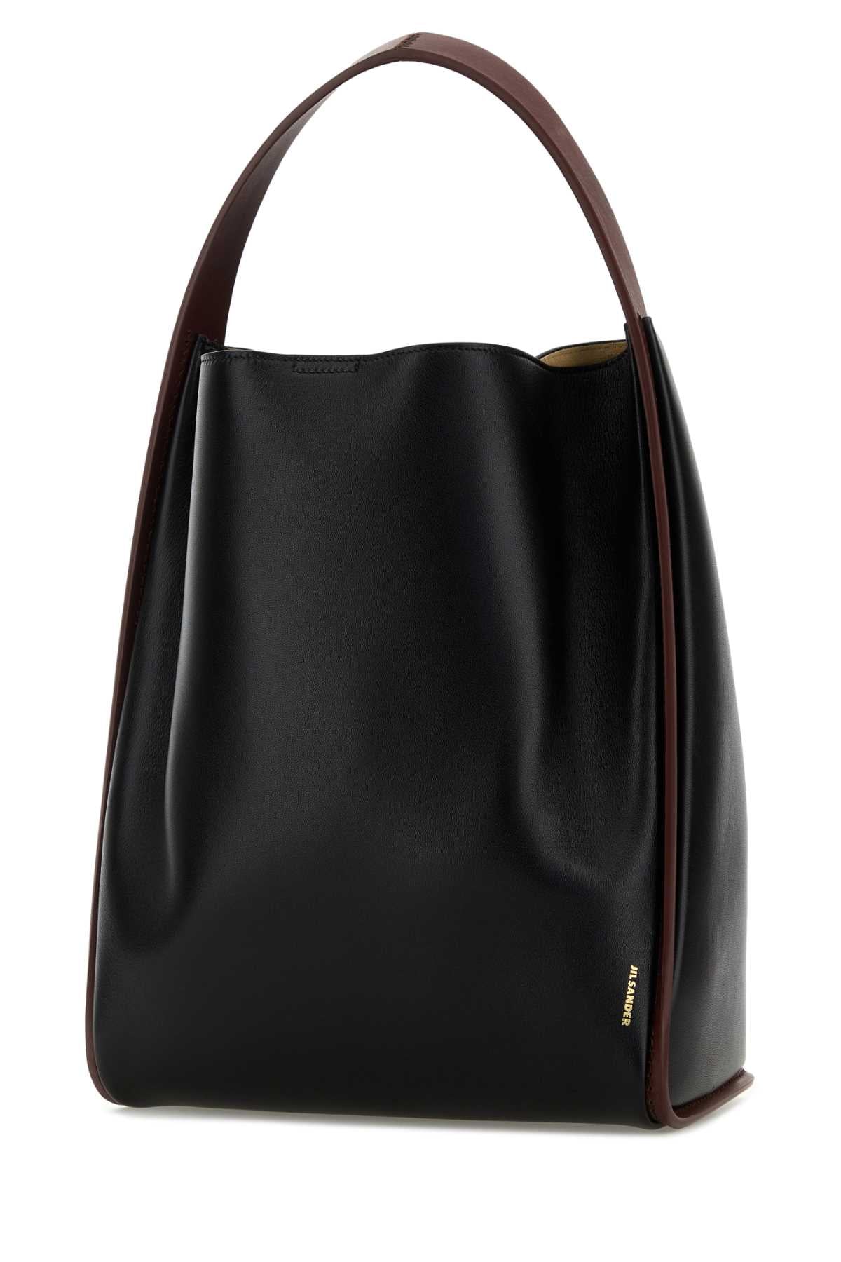 Black Leather Pivot Bucket Bag Borse A Secchiello