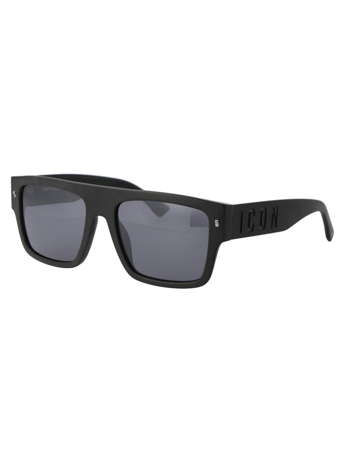 Icon 0003-S 003 Matte Black Acetate Sunglasses