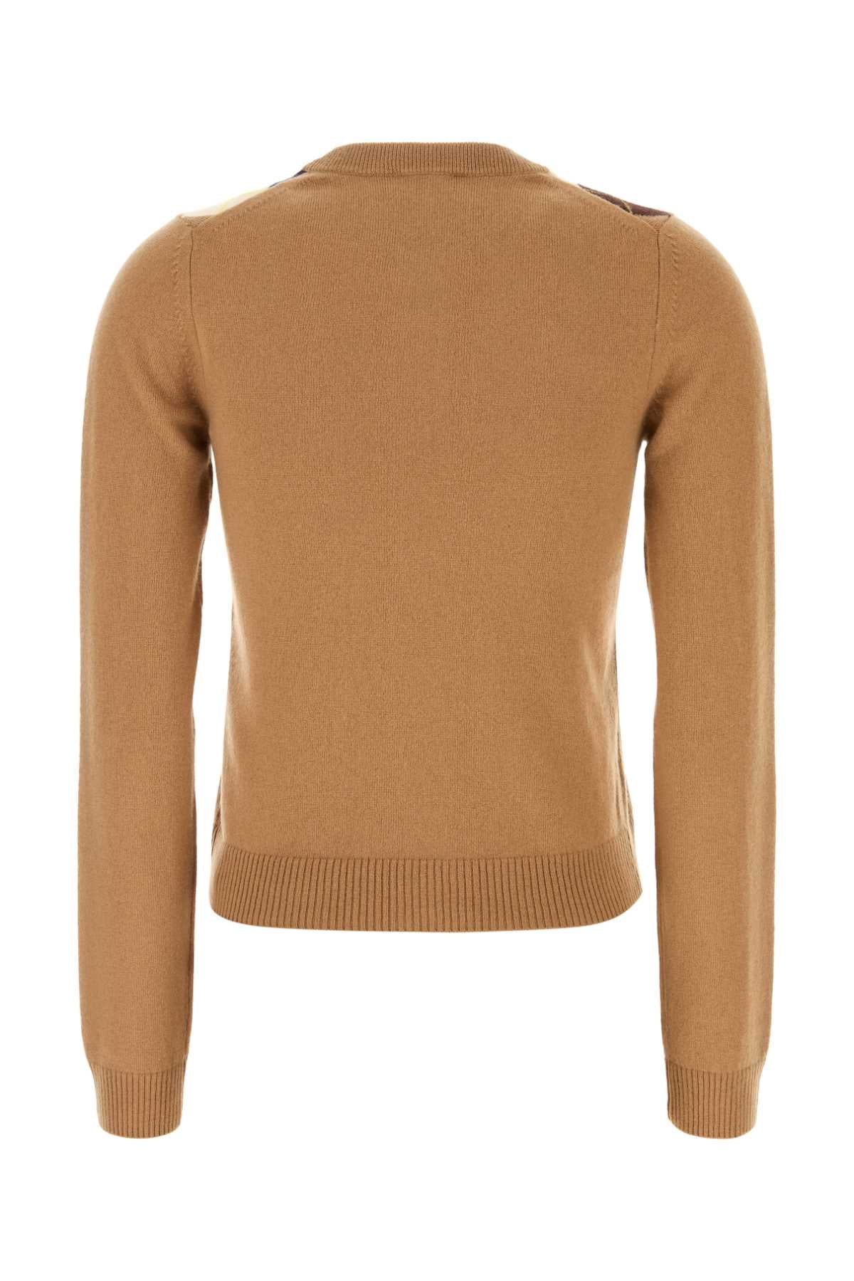 Camel Wool Blend Cardigan Incense Maglieria