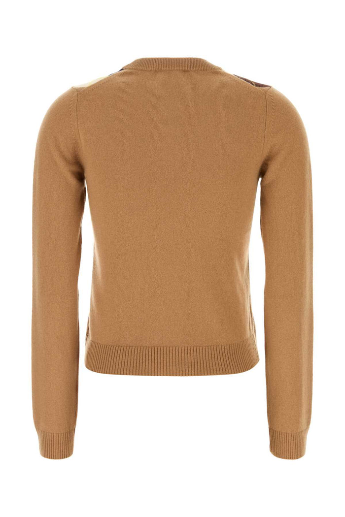 Camel Wool Blend Cardigan Incense Maglieria
