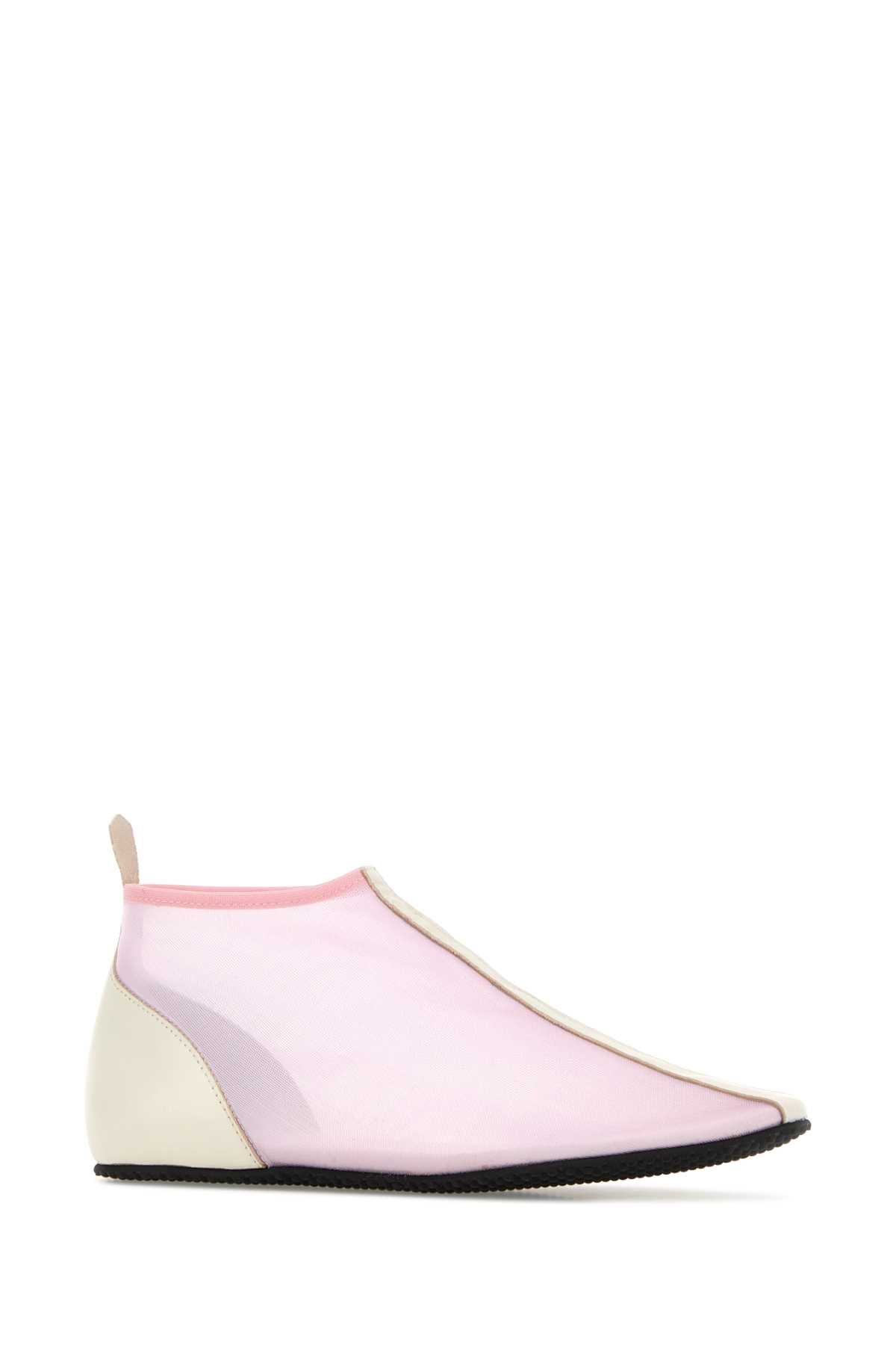 Pink Mesh Slip Ons Sneaker