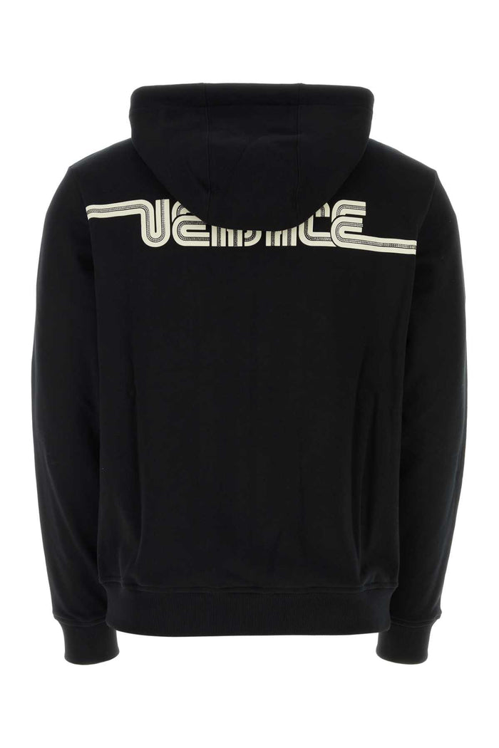 Black Cotton Sweatshirt Exterior: Felpe