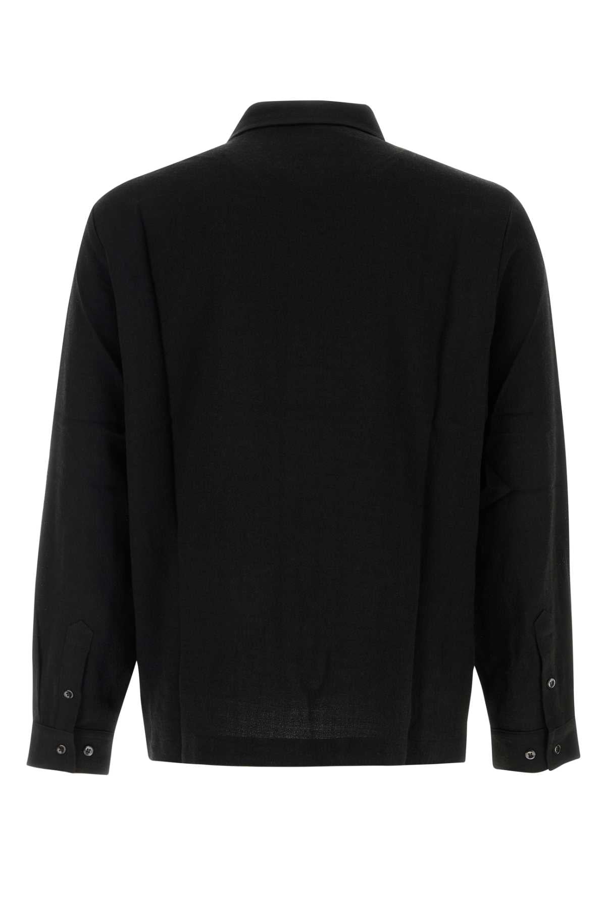 Black Crepe Sense Shirt Blackcrepe Exterior: Viscose Virgin Wool Camicie