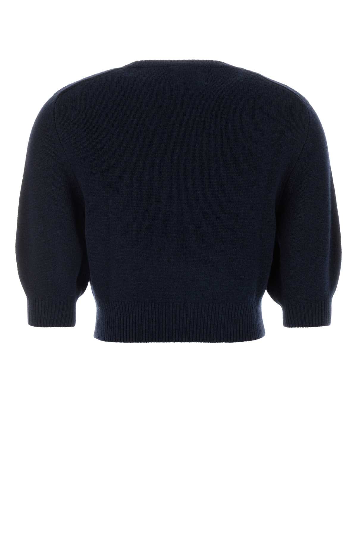 Navy Blue Wool Blend Lorelai Sweater Midnightnavy Cashmere Elastane Maglieria