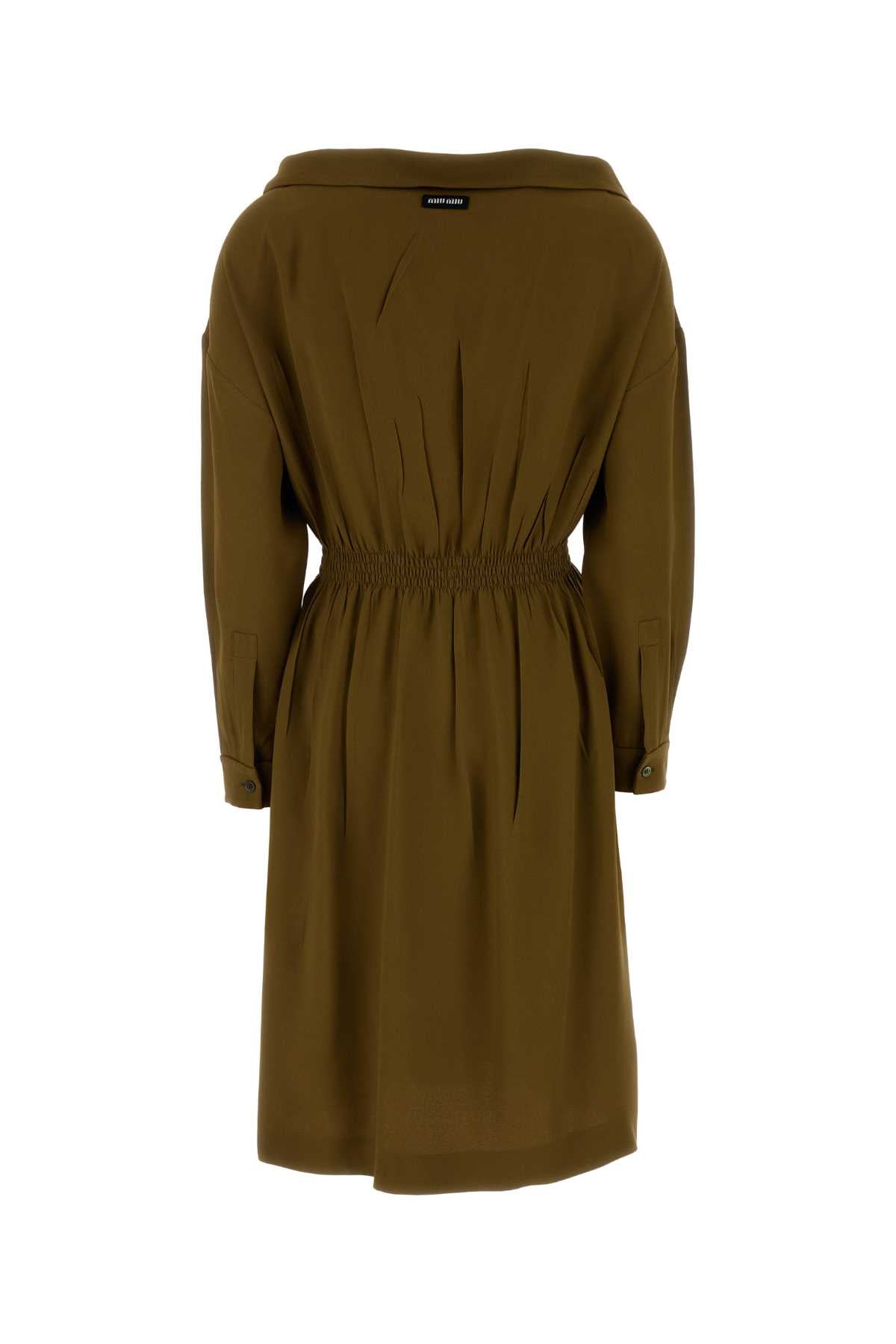 Olive Green Sable Dress Mimetico Acvi-trochusniloticus Abiti