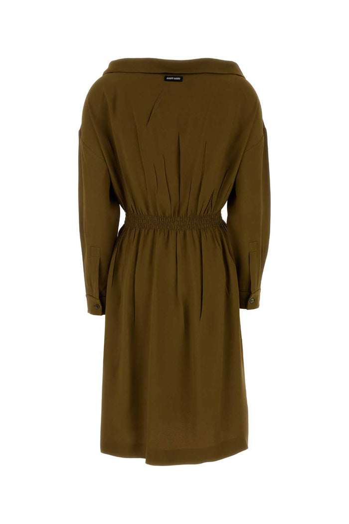 Olive Green Sable Dress Mimetico Acvi-trochusniloticus Abiti