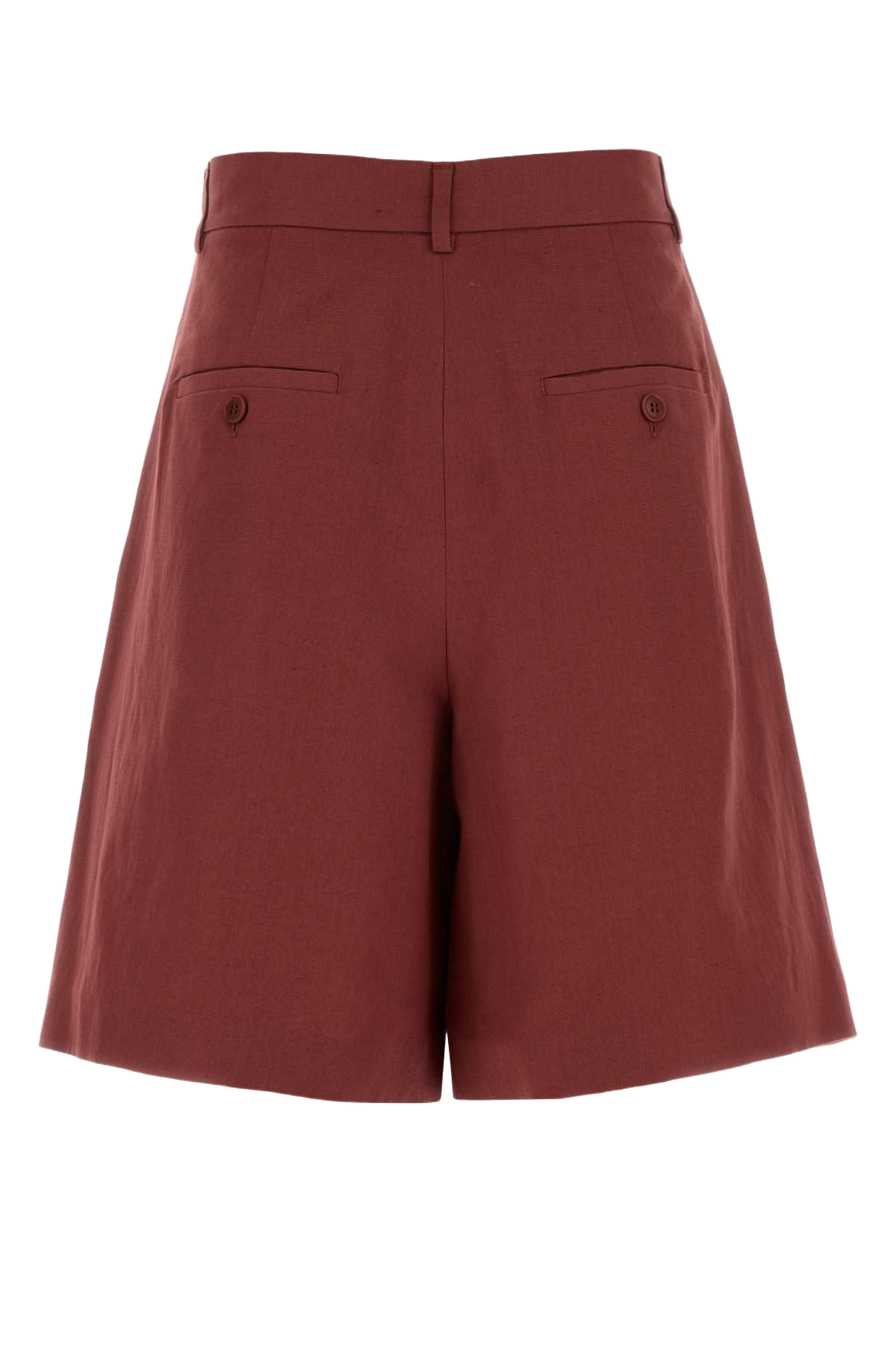 Tyrian Purple Cotton Blend Cuba Shorts Ciliegia Exterior: Linen