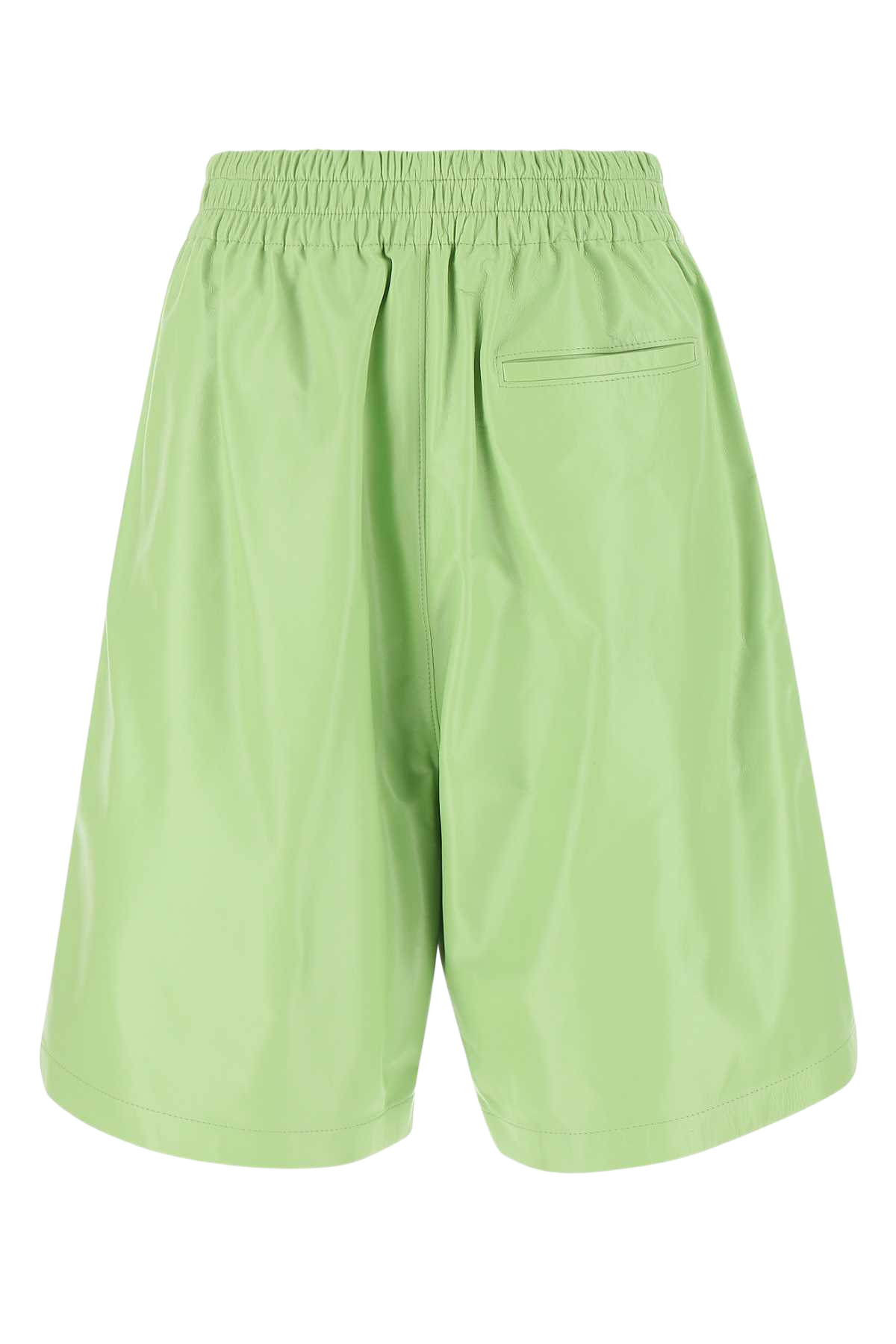 Pastel Green Leather Shorts 3516 Exterior: Lamb
