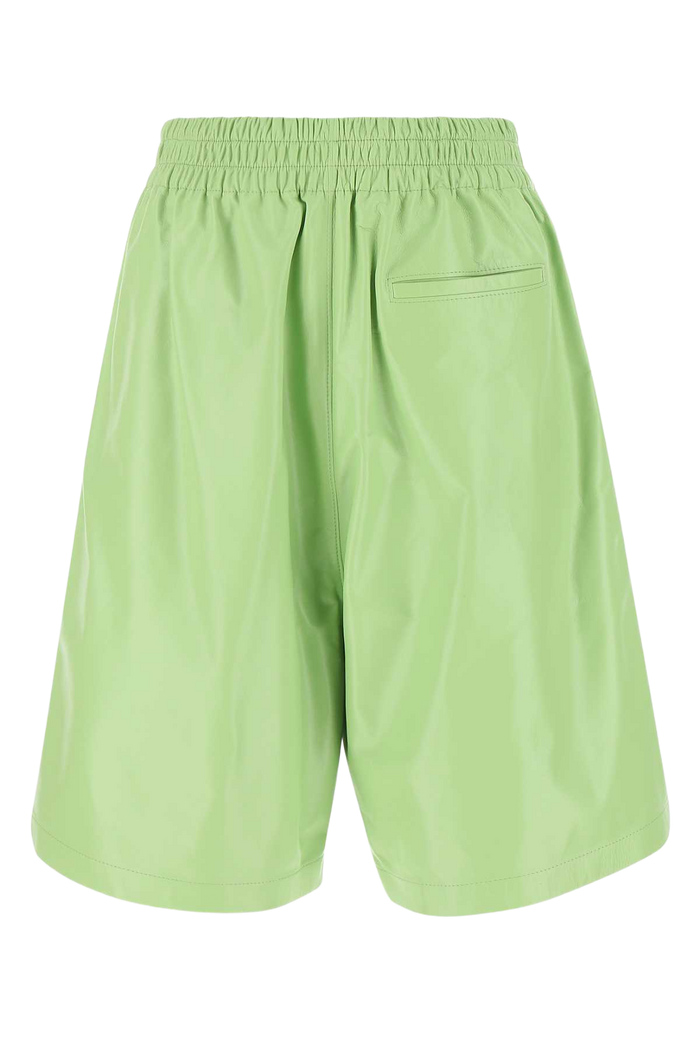 Pastel Green Leather Shorts 3516 Exterior: Lamb