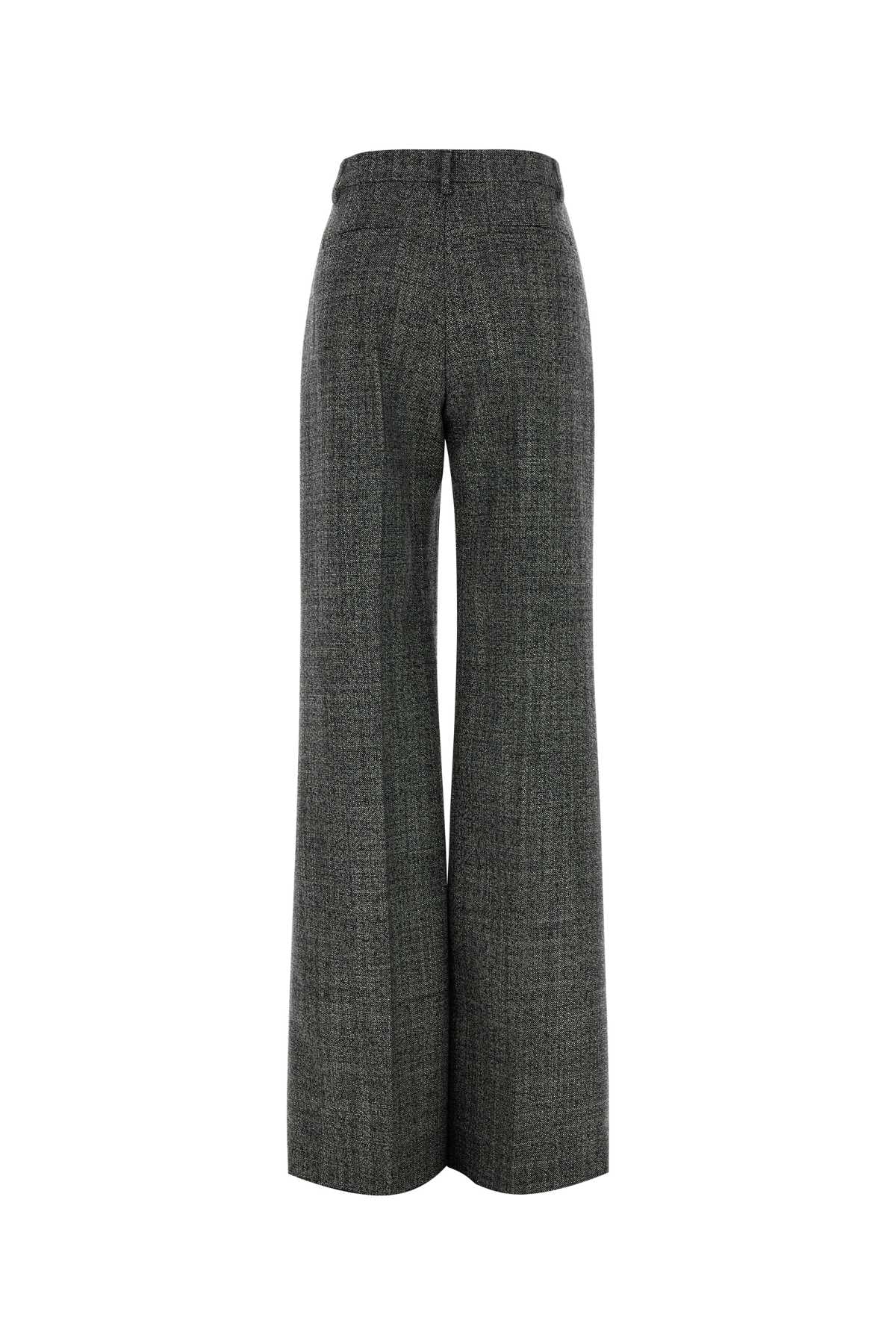 Two-Tone Wool Palazzo Pant Bianconero Exterior: Virgin Pantaloni