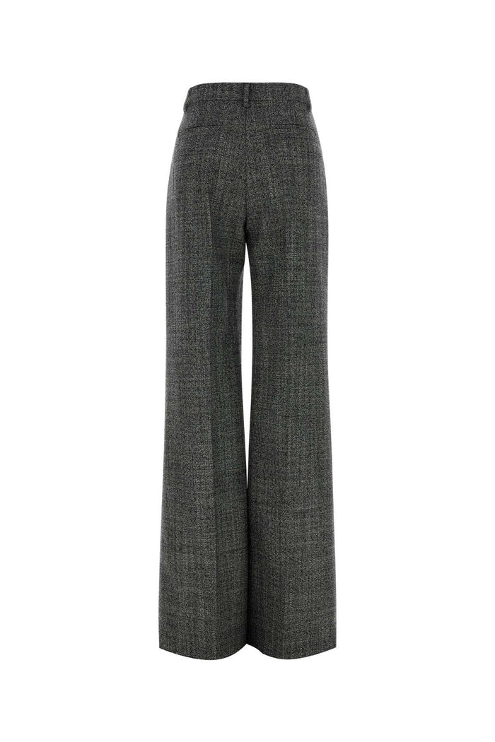 Two-Tone Wool Palazzo Pant Bianconero Exterior: Virgin Pantaloni