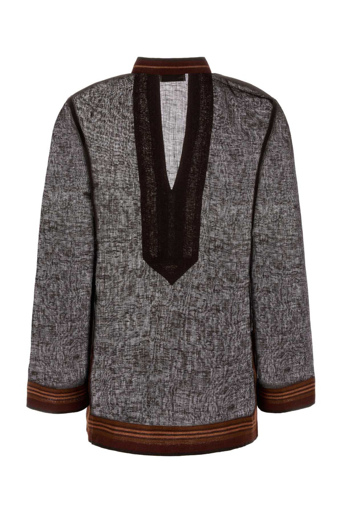 Brown Linen Blouse 209 Exclusive Of Trim Maglie