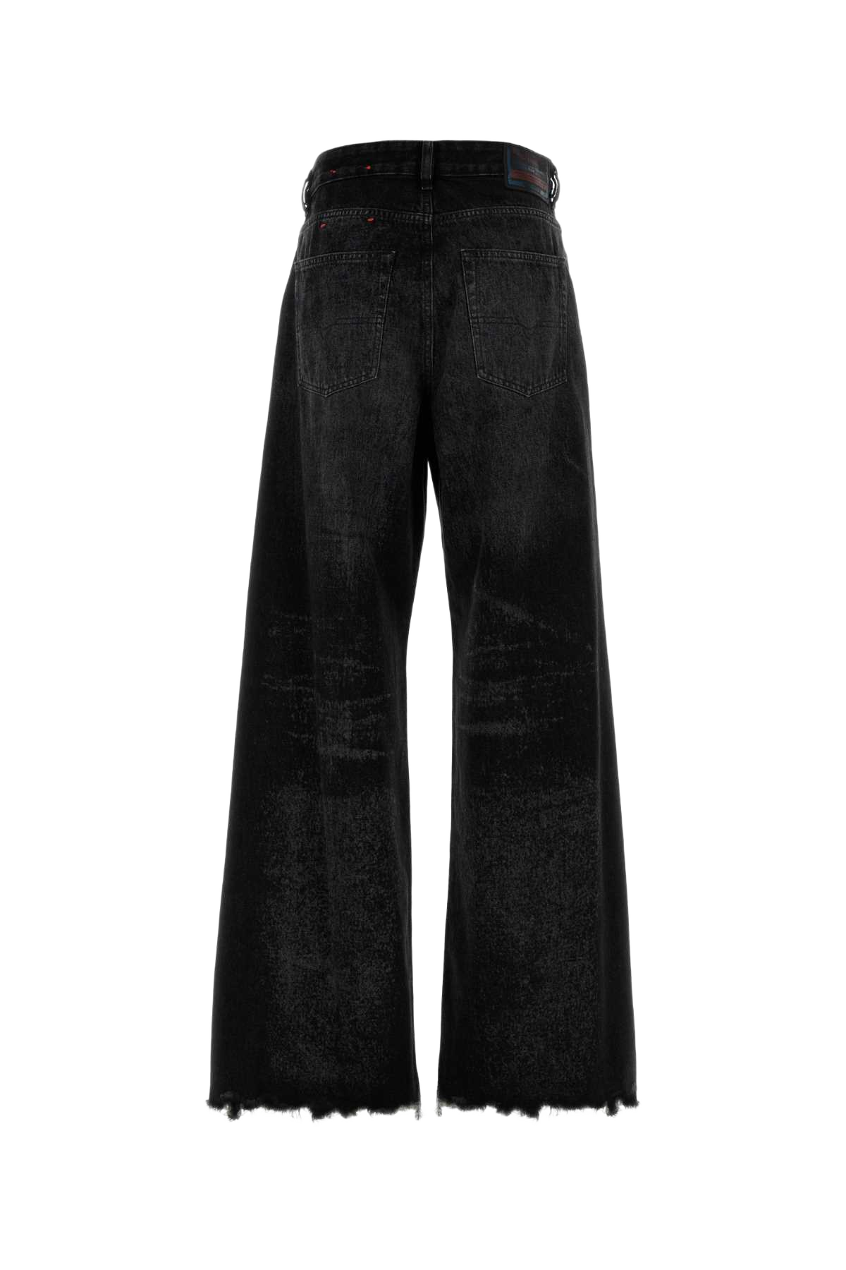 Black Denim Wide-Leg Jeans 02 Exterior: Cotton Hemp