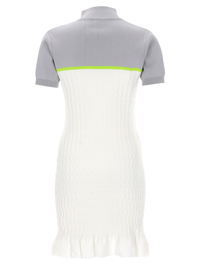 Polo Shirt Dress Tennis White Viscose Polyamide