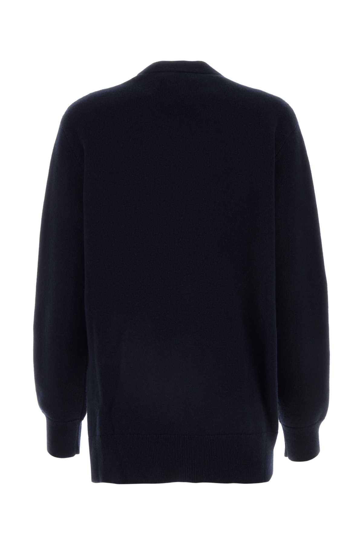 Midnight Blue Cashmere Cardigan Darknavy Exterior: Maglieria