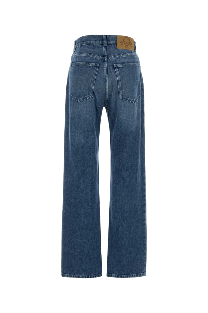 Denim Jeans Blu Exterior: Cotton