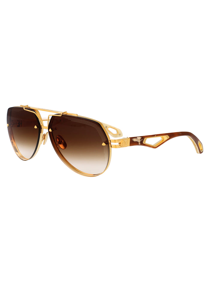 The King I Gold Plated Titanium Sunglasses
