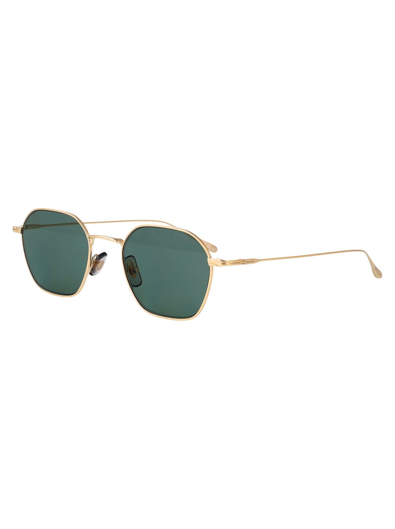 Mb0472s 004 Gold-gold-green Metal Sunglasses