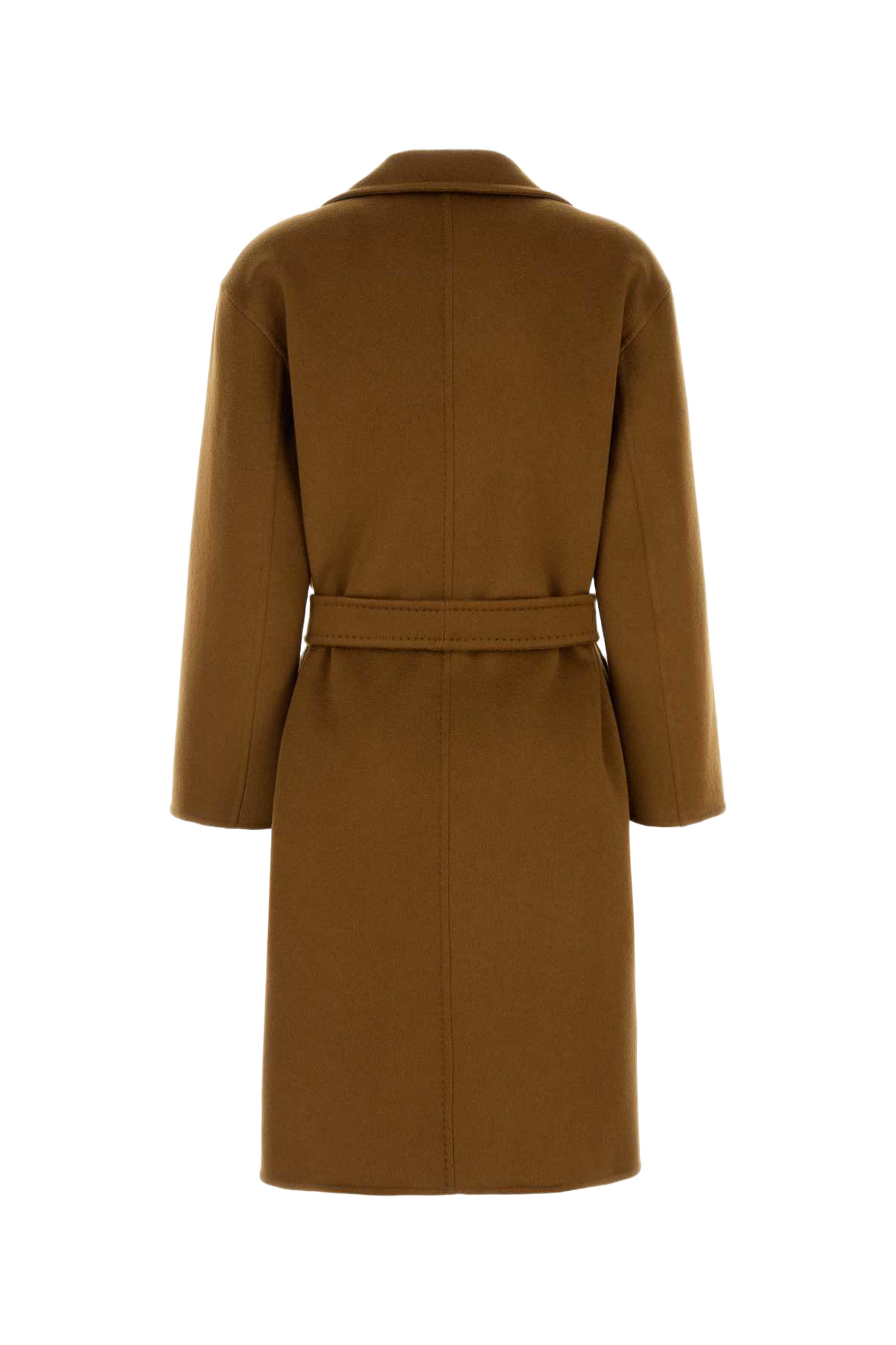 Brown Cashmere Melinda Coat Cuoio Exterior: Cappotti