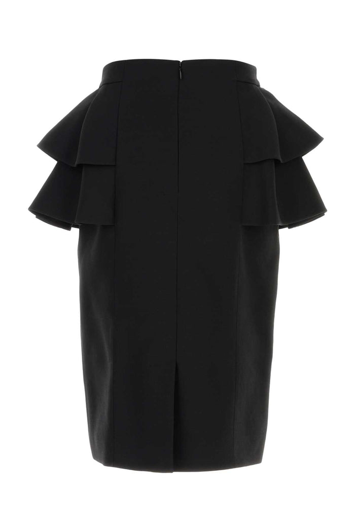 Black Crepe Skirt Nero Sewv Gonne