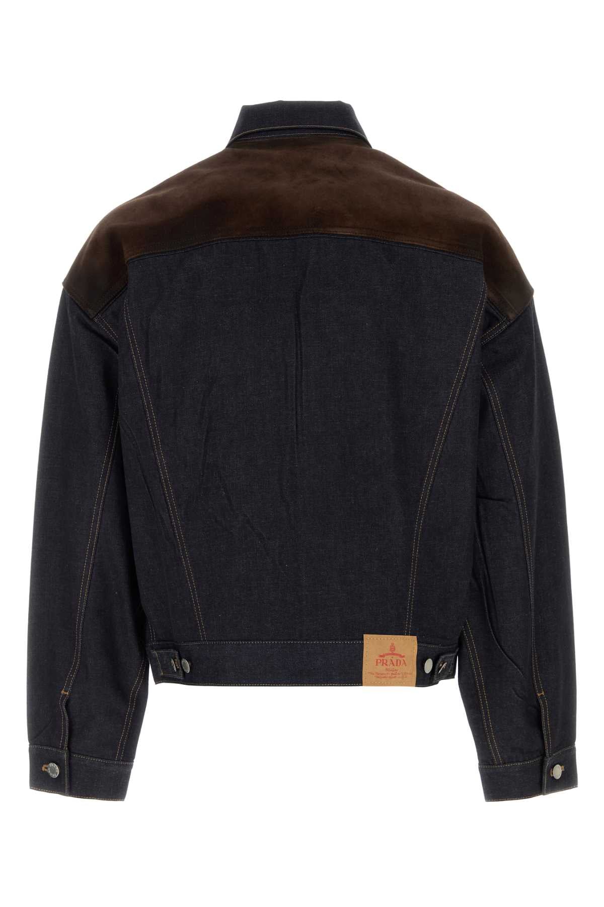 Dark Blue Denim Jacket Bleu Co-agnello Giubbini